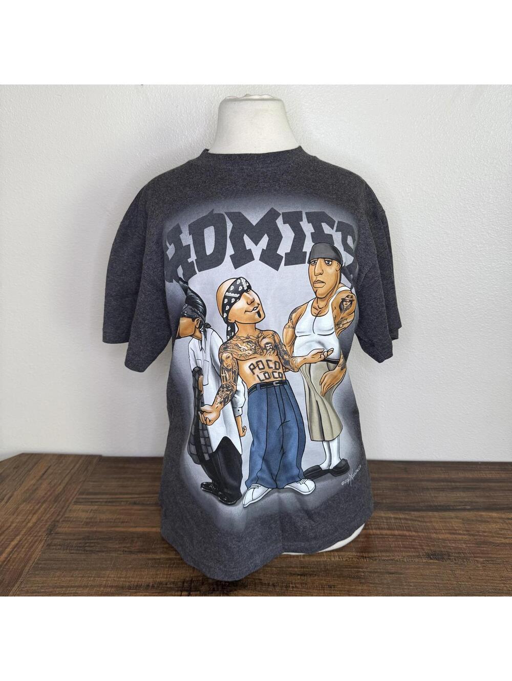 DGATees HOMIES Graphic T-Shirt Men's Medium Dark Gray